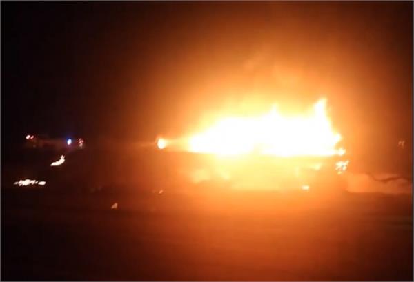 transformer passengers bus fire