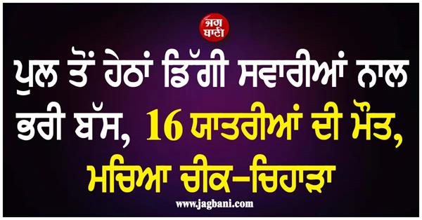 bus returning from tourist destination falls off bridge