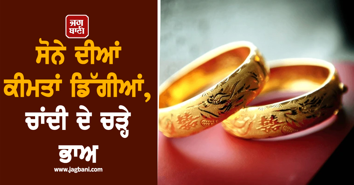 ਸੋਨੇ ਦੀਆਂ ਕੀਮਤਾਂ ਡਿੱਗੀਆਂ, ਚਾਂਦੀ ਦੇ ਚੜ੍ਹੇ ਭਾਅ, ਖ਼ਰੀਦਣ ਤੋਂ ਪਹਿਲਾਂ ਜਾਣੋ ਕੀਮਤੀ ਧਾਤਾਂ ਦੇ ਰੇਟ