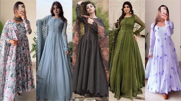 long frocks stylish look young women