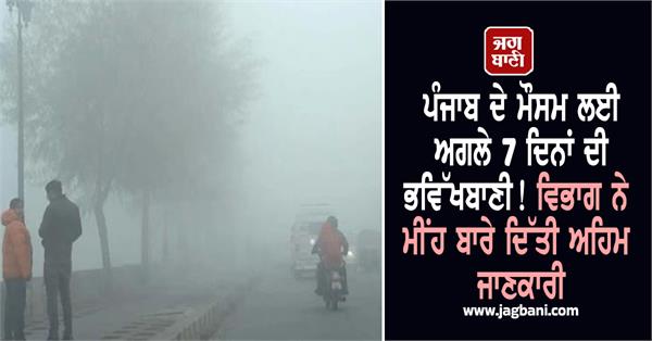 punjab weather forecast for the next 7 days