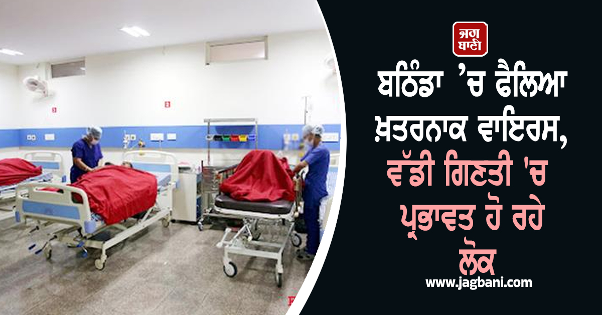 ਬਠਿੰਡਾ ’ਚ ਫੈਲਿਆ ਖ਼ਤਰਨਾਕ ਵਾਇਰਸ, ਵੱਡੀ ਗਿਣਤੀ 'ਚ ਪ੍ਰਭਾਵਤ ਹੋ ਰਹੇ ਲੋਕ