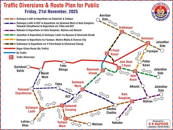 traffic diversion plan released in kapurthala