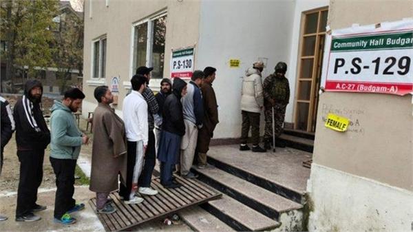 voting continues in budgam