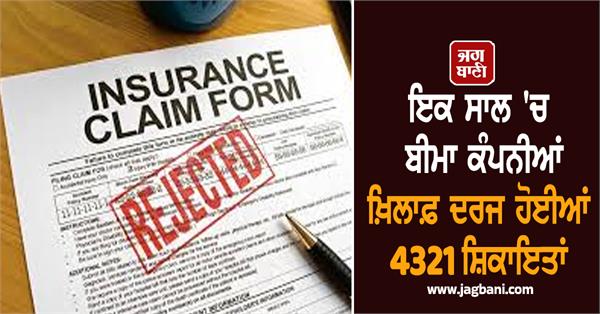 4321 complaints registered against insurance companies punjab