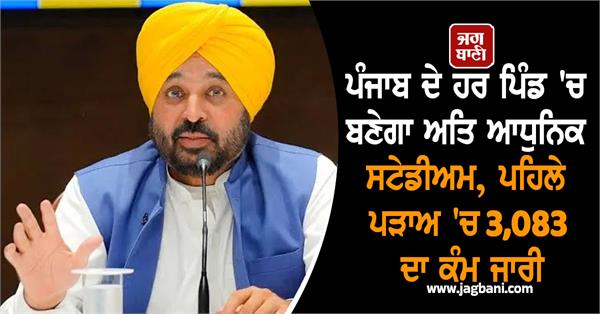 stadium  village  punjab government  bhagwant mann