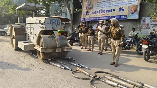 police bulldozed nearly 100 modified silencers  issued a warning