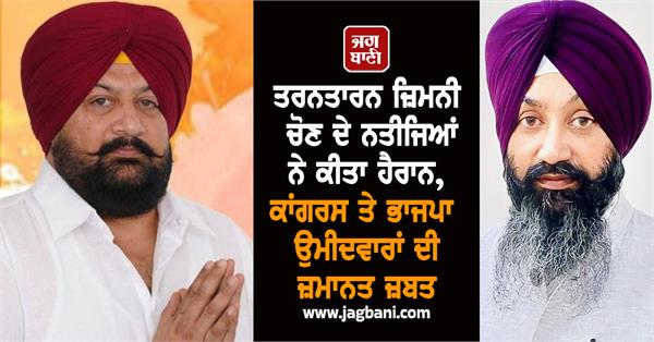 tarntaran by election results surprise congress and bjp deposits forfeited