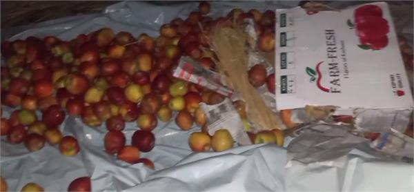 major accident on punjab s nh truck loaded with apples overturns