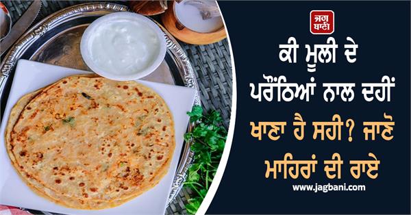 radish  paratha  curd  health