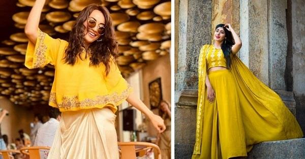 be it traditional indo western  yellow color perfection to women outfits