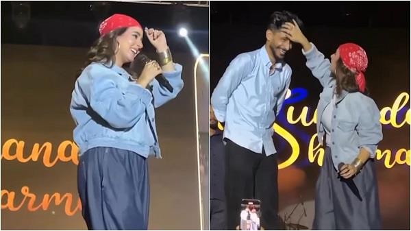 sunanda sharma called a fan on stage