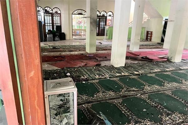 multiple explosions at high school mosque in indonesia  injuring 54