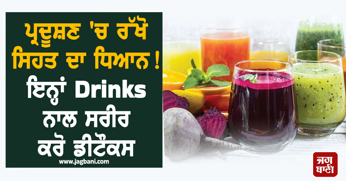 ਪ੍ਰਦੂਸ਼ਣ ''ਚ ਰੱਖੋ ਸਿਹਤ ਦਾ ਧਿਆਨ! ਇਨ੍ਹਾਂ Drinks ਨਾਲ ਸਰੀਰ ਕਰੋ ਡੀਟੌਕਸ