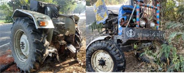 tractor  collision  accident