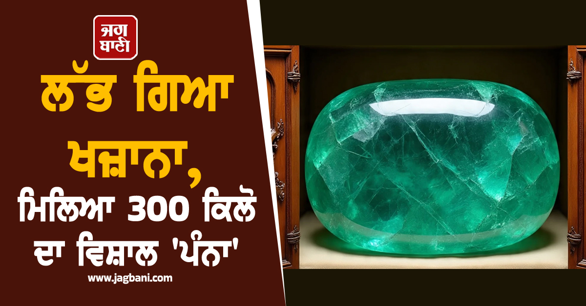 ਲੱਭ ਗਿਆ ਖਜ਼ਾਨਾ, ਮਿਲਿਆ 300 ਕਿਲੋ ਦਾ ਵਿਸ਼ਾਲ 'ਪੰਨਾ', ਹਰ ਕੋਈ ਰਹਿ ਗਿਆ ਹੱਕਾ-ਬੱਕਾ