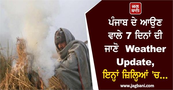 know the weather for the next 7 days in punjab
