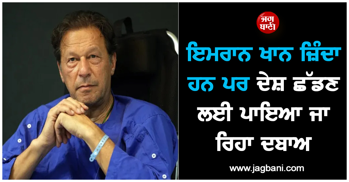 ਇਮਰਾਨ ਖਾਨ ਜ਼ਿੰਦਾ ਹਨ ਪਰ ਦੇਸ਼ ਛੱਡਣ ਲਈ ਪਾਇਆ ਜਾ ਰਿਹਾ ਦਬਾਅ, PTI ਦੇ ਸੰਸਦ ਮੈਂਬਰ ਦਾ ਵੱਡਾ ਦਾਅਵਾ