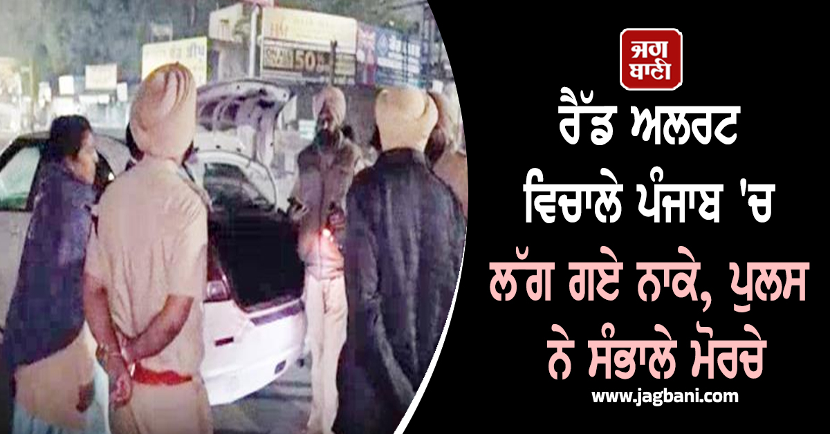 ਰੈੱਡ ਅਲਰਟ ਵਿਚਾਲੇ ਪੰਜਾਬ 'ਚ ਲੱਗ ਗਏ ਨਾਕੇ, ਪੁਲਸ ਨੇ ਸੰਭਾਲੇ ਮੋਰਚੇ
