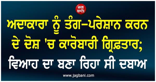 businessman held for   stalking  harassing   film actress