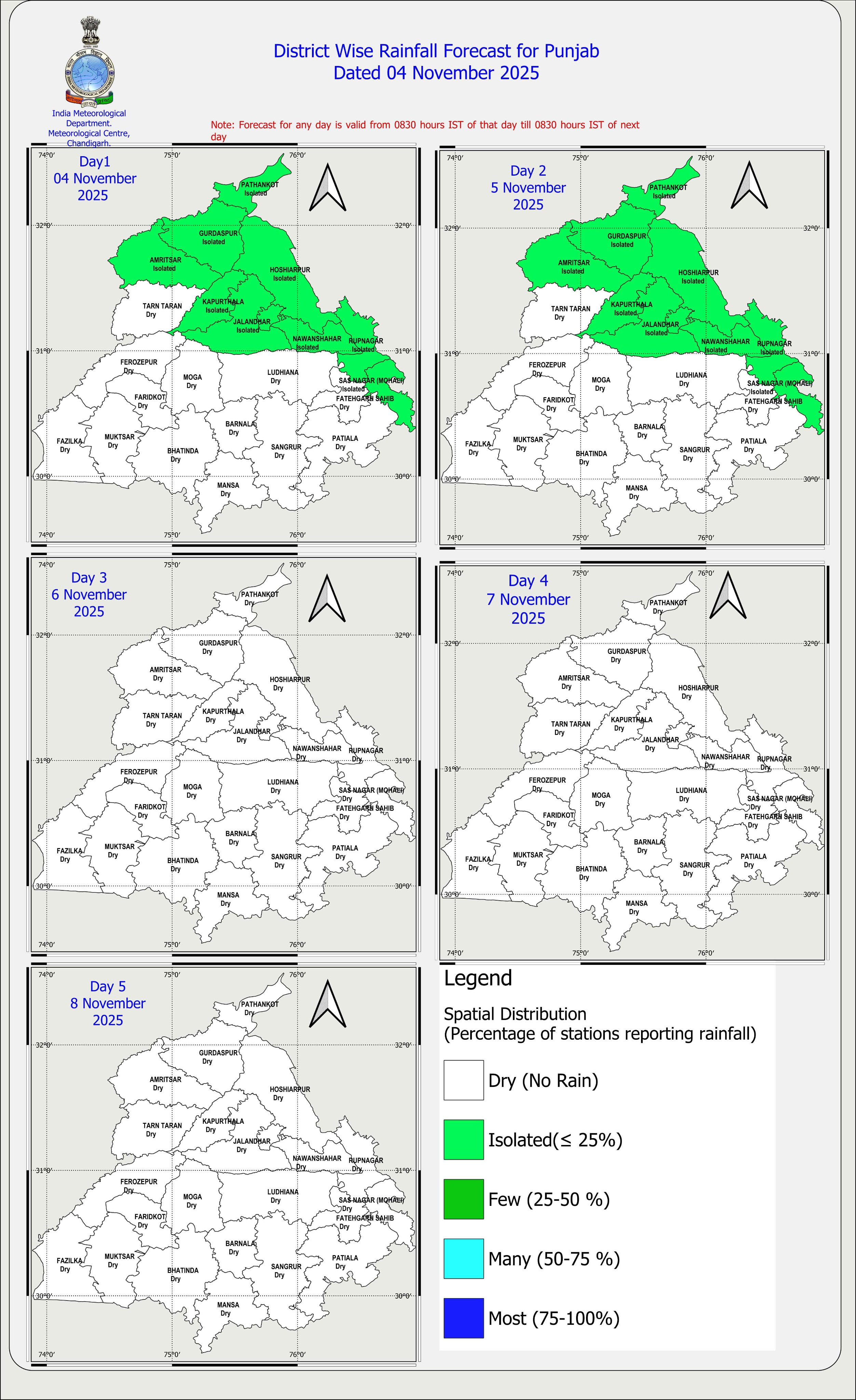 ਪੰਜਾਬ ਦੇ ਮੌਸਮ ਨੂੰ ਲੈ ਕੇ ਨਵੀਂ ਅਪਡੇਟ, ਪੜ੍ਹੋ ਵਿਭਾਗ ਦੀ ਵੱਡੀ ਭਵਿੱਖਬਾਣੀ