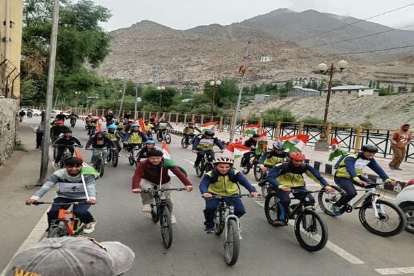 tourism department organizes cycling rally on foundation day