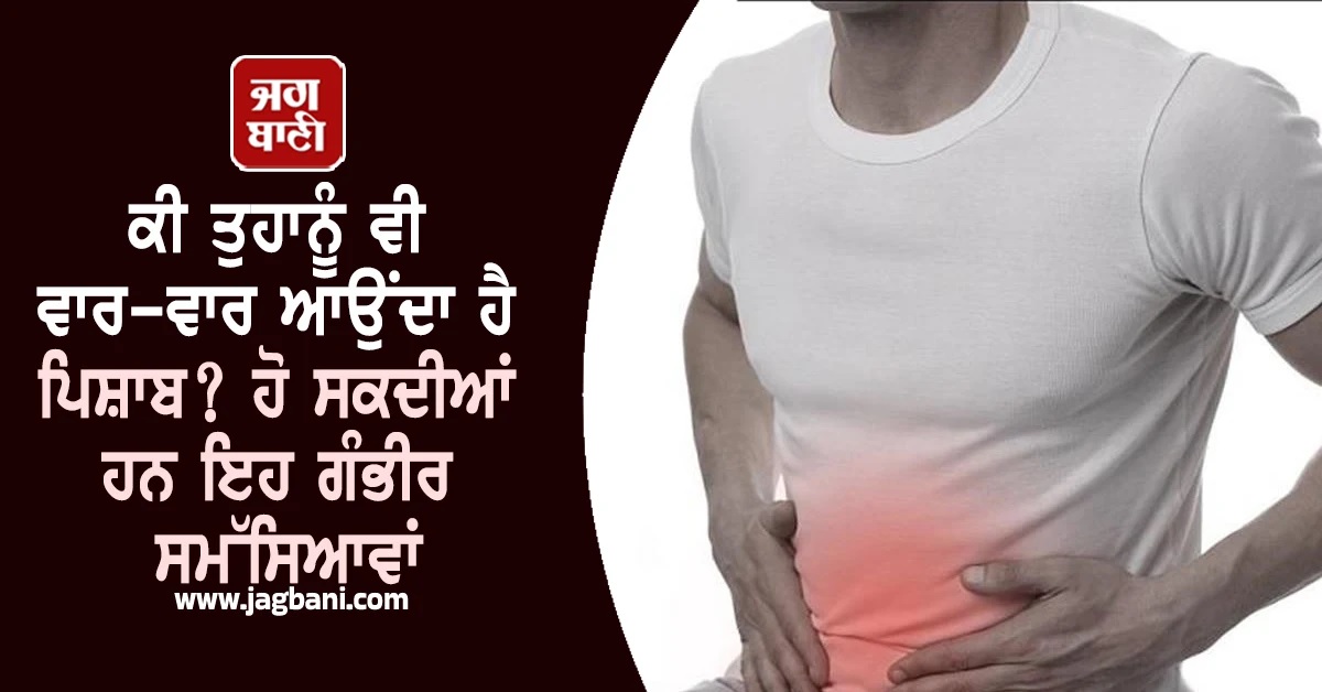 ਜ਼ਿਆਦਾ ਪਾਣੀ ਨਹੀਂ, ਇਹ ਬੀਮਾਰੀਆਂ ਹੋ ਸਕਦੀਆਂ ਹਨ ਵਾਰ-ਵਾਰ ਪਿਸ਼ਾਬ ਆਉਣ ਦਾ ਕਾਰਨ