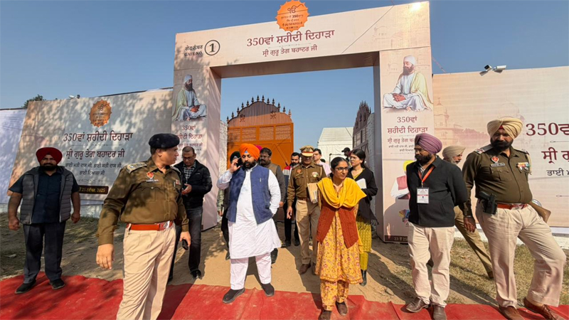 ਮੰਤਰੀ ਹਰਜੋਤ ਬੈਂਸ ਨੇ ਗੁਰੂ ਕਾ ਬਾਗ ਛਾਉਣੀ ਬੁੱਢਾ ਦਲ ਦੇ ਪ੍ਰਬੰਧਾਂ ਦਾ ਲਿਆ ਜਾਇਜ਼ਾ