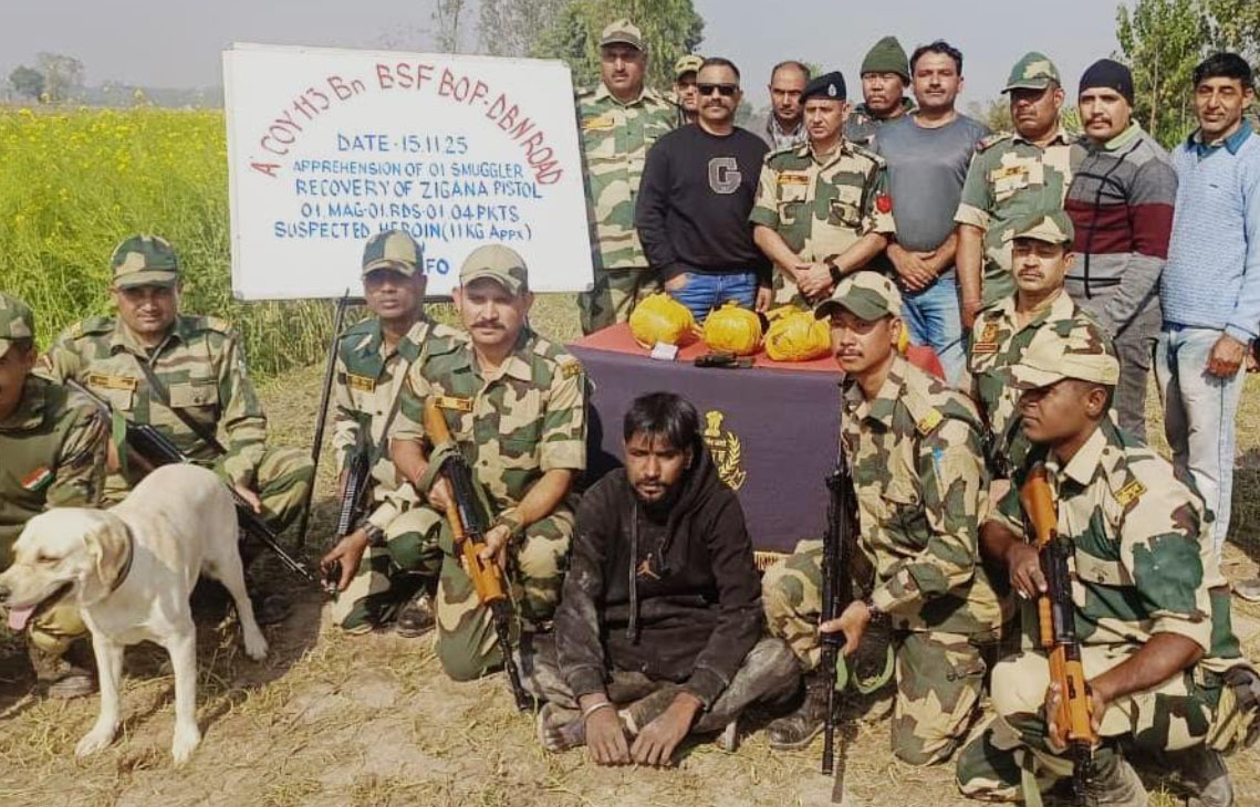 BSF ਨੂੰ ਮਿਲੀ ਵੱਡੀ ਕਾਮਯਾਬੀ, ਇੱਕ ਤਸਕਰ ਨੂੰ ਕਰੋੜਾਂ ਦੀ ਹੈਰੋਇਨ ਤੇ ਪਿਸਤੌਲ ਸਮੇਤ ਗ੍ਰਿਫਤਾਰ