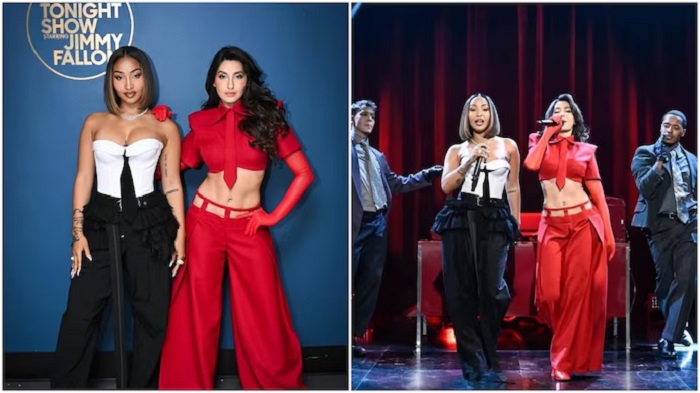 ਨੋਰਾ ਫਤੇਹੀ ਨੇ ਜਿਮੀ ਫਾਲਨ ਦੇ ''ਦਿ ਟੁਨਾਈਟ ਸ਼ੋਅ'' ''ਚ ਦਿੱਤੀ ਪੇਸ਼ਕਾਰੀ