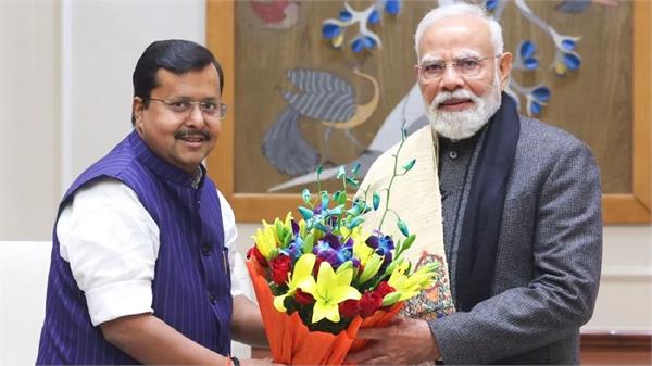 bjp working president nitin nabin met pm modi