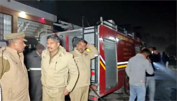 fire breaks out after cylinder explosion