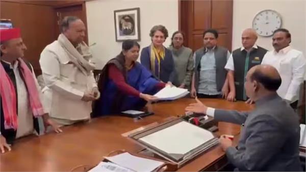 opposition led by dmk submit impeachment notice to lok sabha