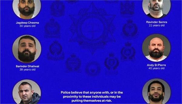 canadian police release list of 11 gangsters