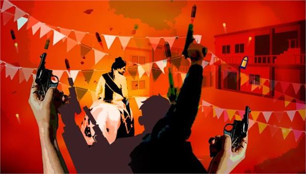 showing weapons at weddings and social media is a big deal