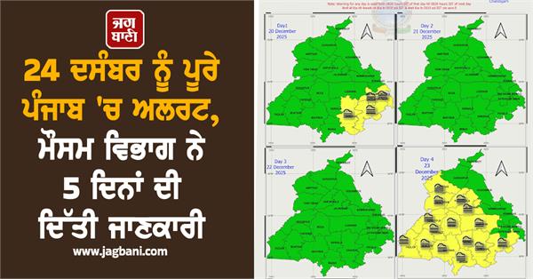 alert in entire punjab on december 24