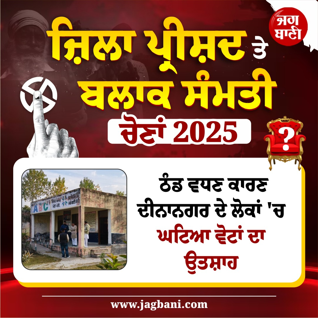 ਪੰਜਾਬ ਚੋਣਾਂ : ਠੰਡ ਵਧਣ ਕਾਰਣ ਦੀਨਾਨਗਰ ਦੇ ਲੋਕਾਂ 'ਚ ਘਟਿਆ ਵੋਟਾਂ ਦਾ ਉਤਸ਼ਾਹ
