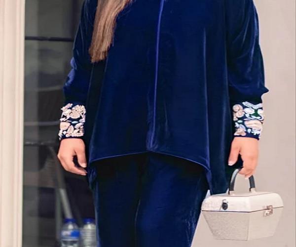 winter  embroidery work  winter co ord set