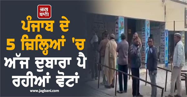 re voting in 5 districts of punjab today