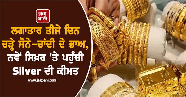 gold and silver prices rose silver price reached a new peak 