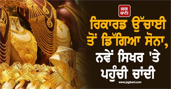 gold fell from record high silver reached new peak