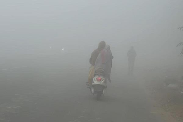 dense fog in bathinda  visibility reduced to 5 meters
