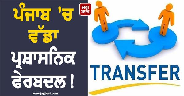 major administrative reshuffle in punjab transfers of pcs officers including ias