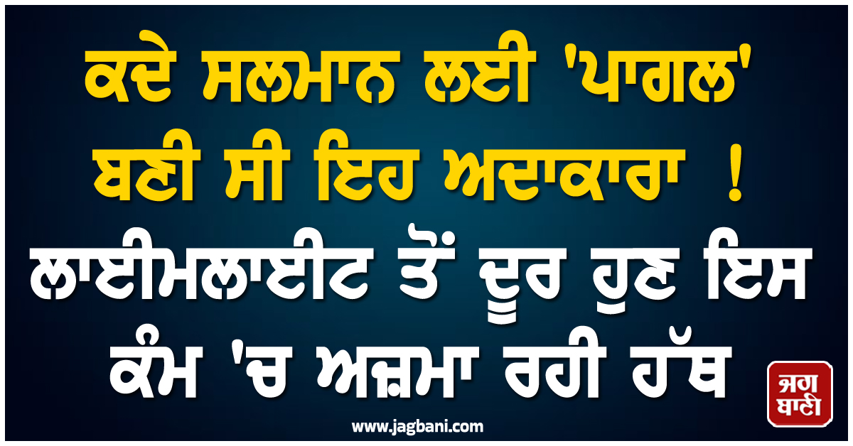 ਕਦੇ ਸਲਮਾਨ ਲਈ 'ਪਾਗਲ' ਬਣੀ ਸੀ ਇਹ ਅਦਾਕਾਰਾ ! ਲਾਈਮਲਾਈਟ ਤੋਂ ਦੂਰ ਹੁਣ ਇਸ ਕੰਮ 'ਚ ਅਜ਼ਮਾ ਰਹੀ ਹੱਥ