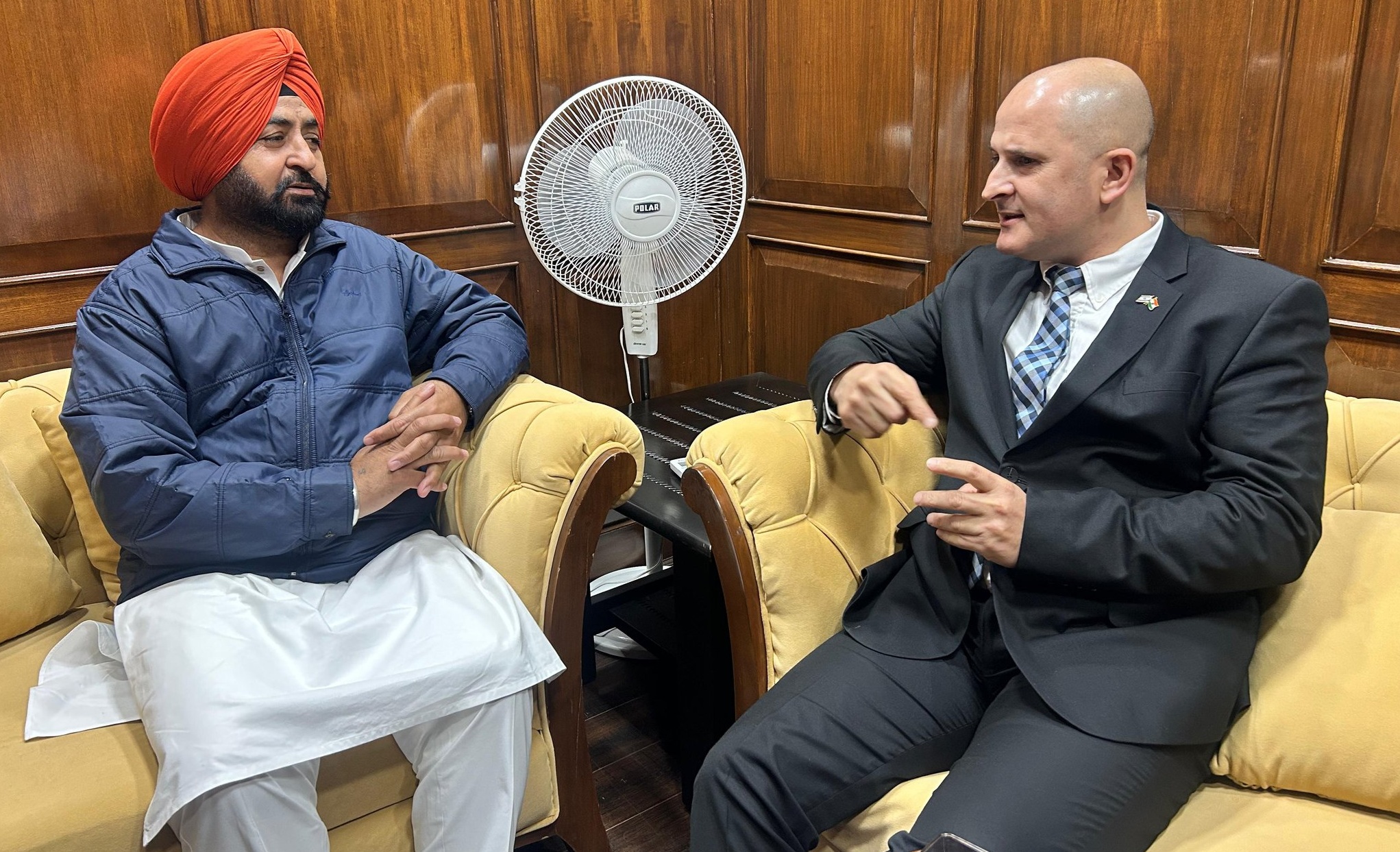 ਕੈਬਨਿਟ ਮੰਤਰੀ ਮੁੰਡੀਆਂ ਵੱਲੋਂ ਇਜ਼ਰਾਇਲੀ ਡਿਪਲੋਮੈਟ ਨਾਲ ਮੁਲਾਕਾਤ