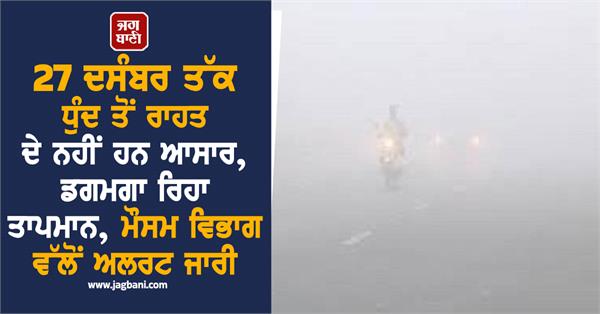 no hope of relief from fog till december 27 fluctuating temperature