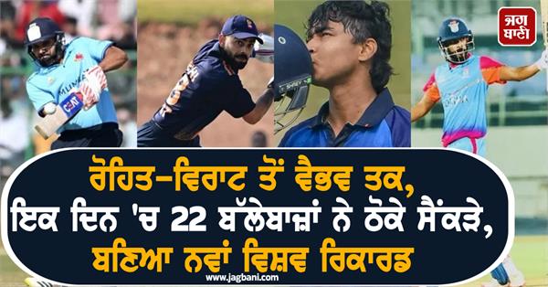 22 batsmen hit centuries in a day new world record created