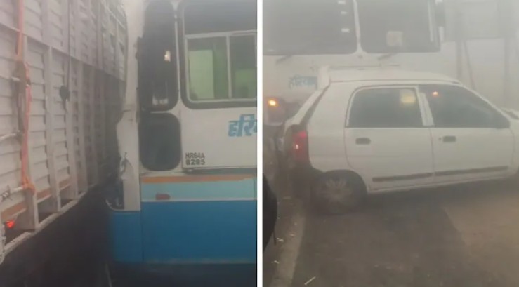 ਹਰਿਆਣਾ ''ਚ ਧੁੰਦ ਦਾ ਕਹਿਰ !  NH-52 ਤੇ NH-352 ''ਤੇ ਭਿਆਨਕ ਹਾਦਸੇ, ਕਈ ਵਾਹਨ ਟਕਰਾਏ