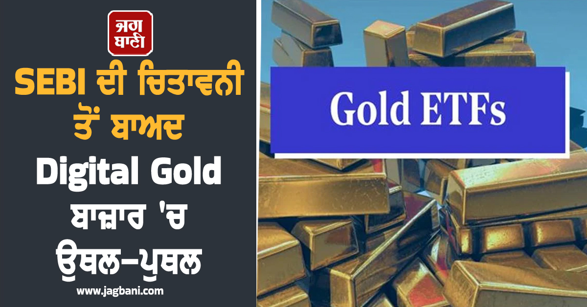 SEBI ਦੀ ਚਿਤਾਵਨੀ ਤੋਂ ਬਾਅਦ Digital Gold ਬਾਜ਼ਾਰ ''ਚ ਉਥਲ-ਪੁਥਲ, ਨਿਵੇਸ਼ਕਾਂ ਨੇ ਘਟਾਈ ਖ਼ਰੀਦਦਾਰੀ