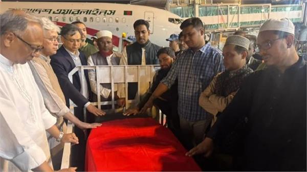 hadi  s last rites will be performed in bangladesh today